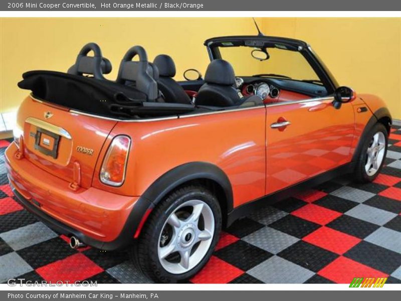 Hot Orange Metallic / Black/Orange 2006 Mini Cooper Convertible