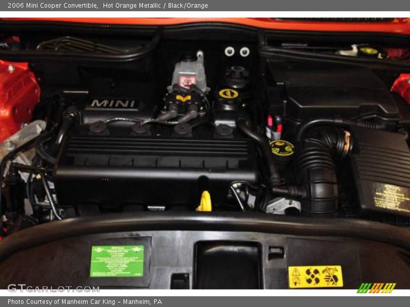 Hot Orange Metallic / Black/Orange 2006 Mini Cooper Convertible
