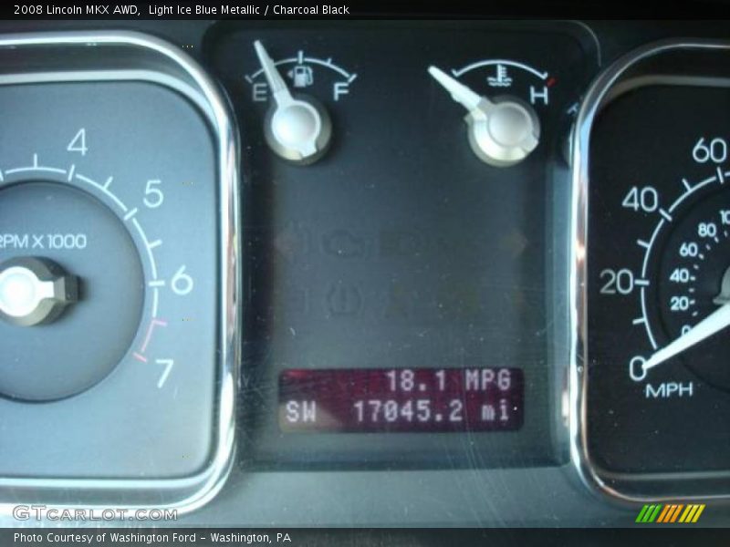 Light Ice Blue Metallic / Charcoal Black 2008 Lincoln MKX AWD