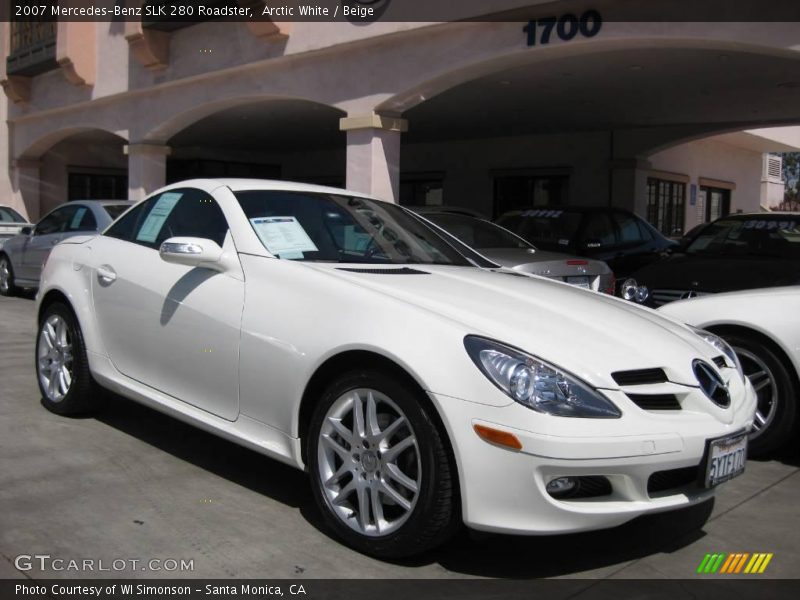 Arctic White / Beige 2007 Mercedes-Benz SLK 280 Roadster