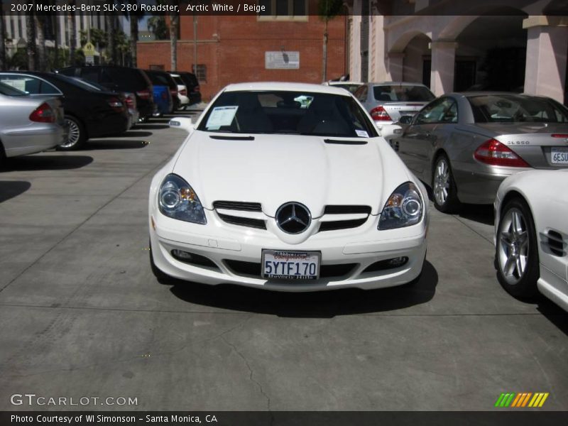 Arctic White / Beige 2007 Mercedes-Benz SLK 280 Roadster