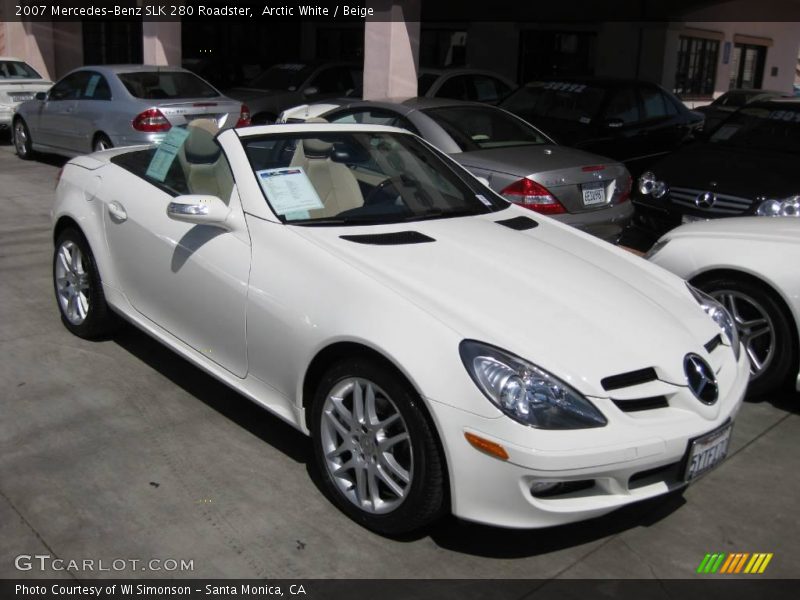 Arctic White / Beige 2007 Mercedes-Benz SLK 280 Roadster