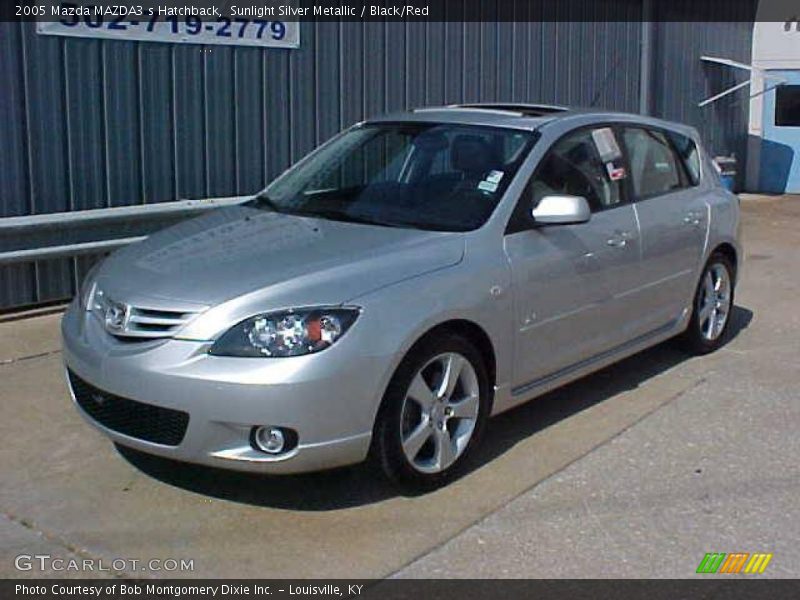 Sunlight Silver Metallic / Black/Red 2005 Mazda MAZDA3 s Hatchback