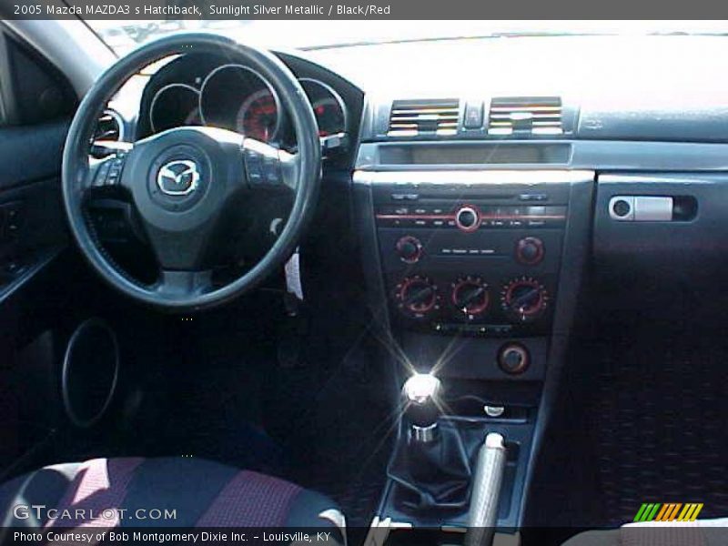 Sunlight Silver Metallic / Black/Red 2005 Mazda MAZDA3 s Hatchback