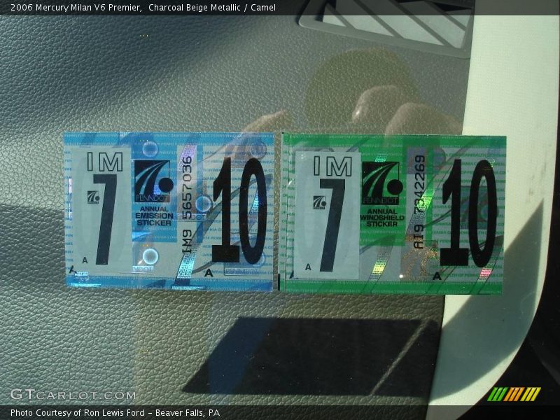 Charcoal Beige Metallic / Camel 2006 Mercury Milan V6 Premier