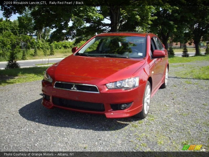 Rally Red Pearl / Black 2009 Mitsubishi Lancer GTS