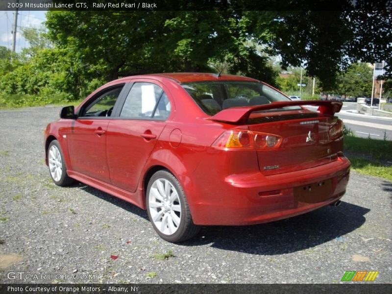 Rally Red Pearl / Black 2009 Mitsubishi Lancer GTS