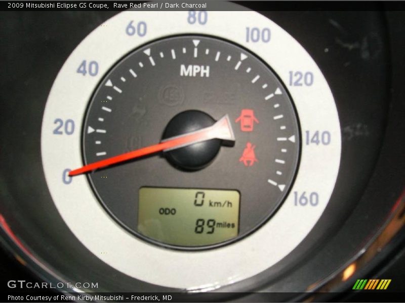 Rave Red Pearl / Dark Charcoal 2009 Mitsubishi Eclipse GS Coupe