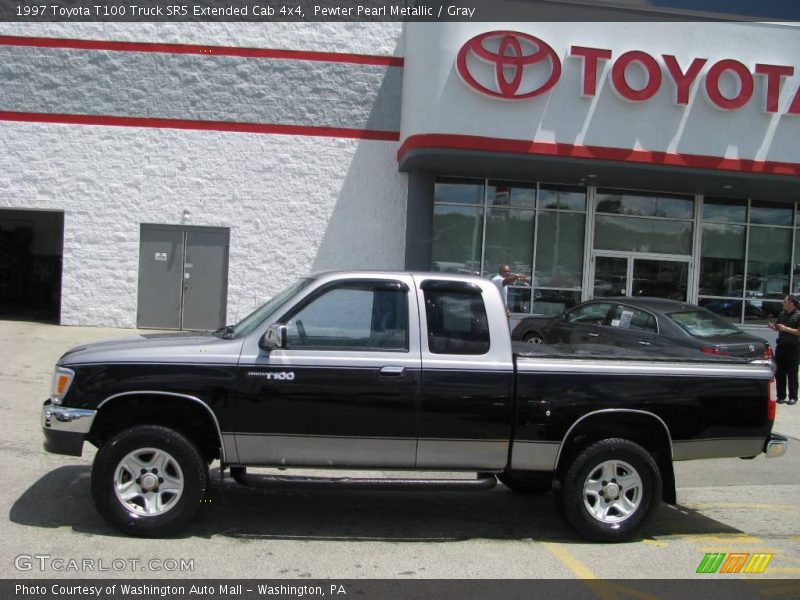 Pewter Pearl Metallic / Gray 1997 Toyota T100 Truck SR5 Extended Cab 4x4