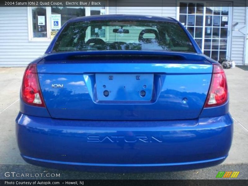Electric Blue / Black 2004 Saturn ION 2 Quad Coupe