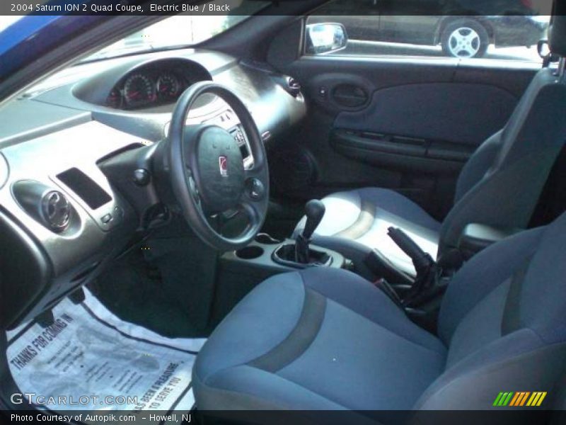 Electric Blue / Black 2004 Saturn ION 2 Quad Coupe