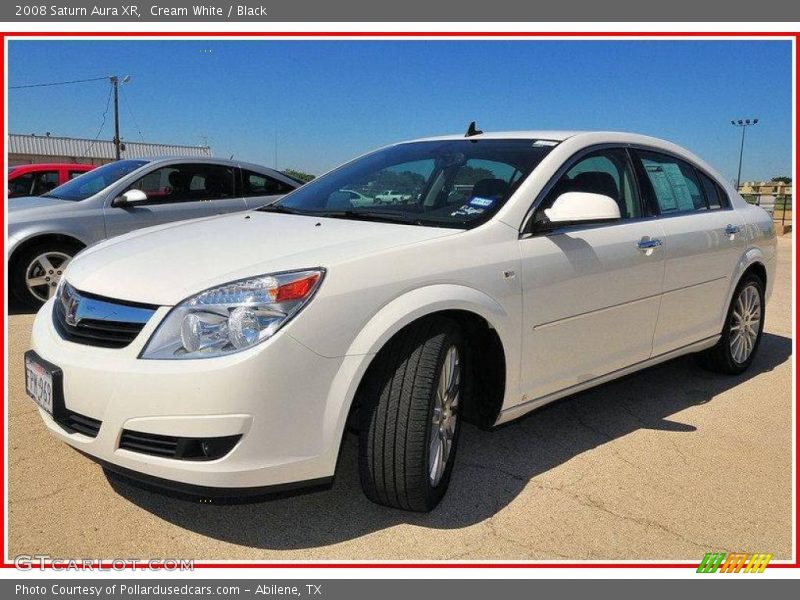 Cream White / Black 2008 Saturn Aura XR