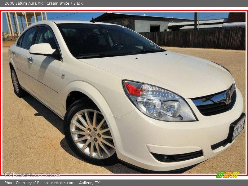 Cream White / Black 2008 Saturn Aura XR