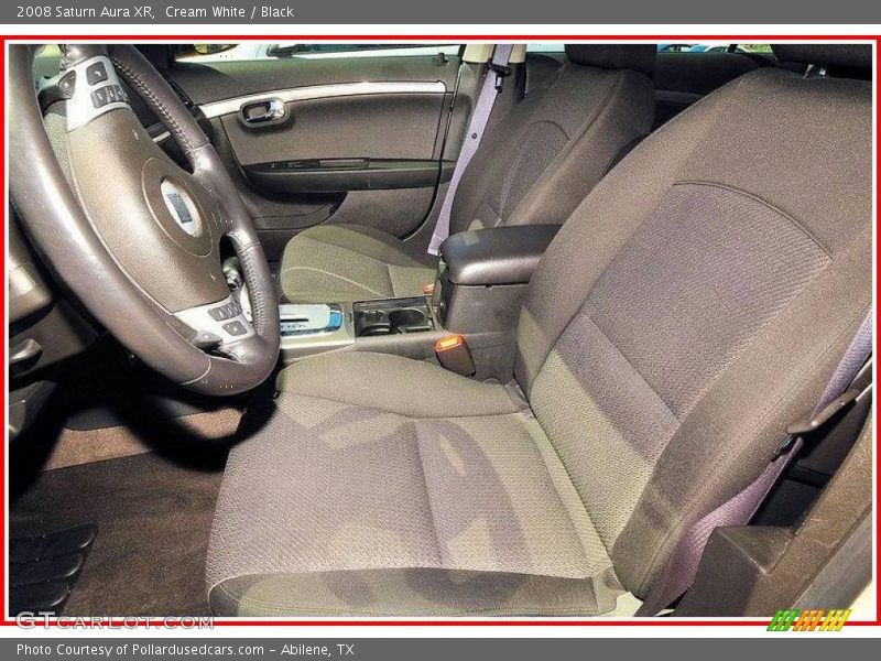 Cream White / Black 2008 Saturn Aura XR