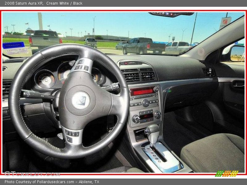 Cream White / Black 2008 Saturn Aura XR