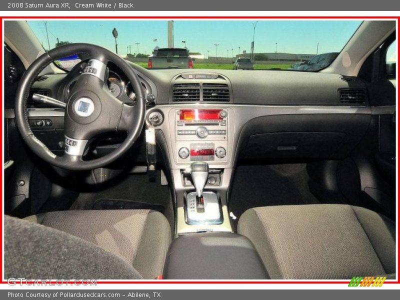 Cream White / Black 2008 Saturn Aura XR