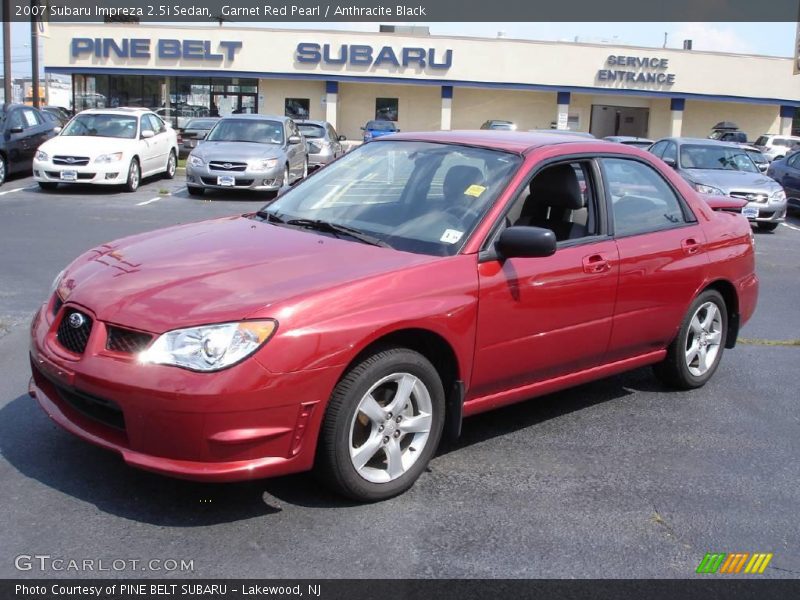 Garnet Red Pearl / Anthracite Black 2007 Subaru Impreza 2.5i Sedan