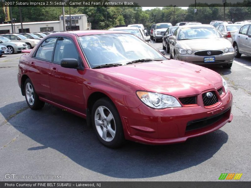 Garnet Red Pearl / Anthracite Black 2007 Subaru Impreza 2.5i Sedan