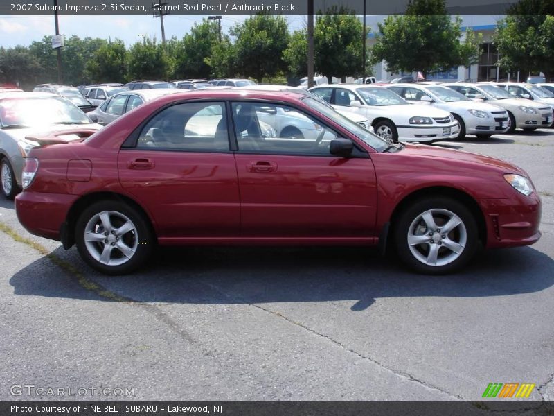 Garnet Red Pearl / Anthracite Black 2007 Subaru Impreza 2.5i Sedan