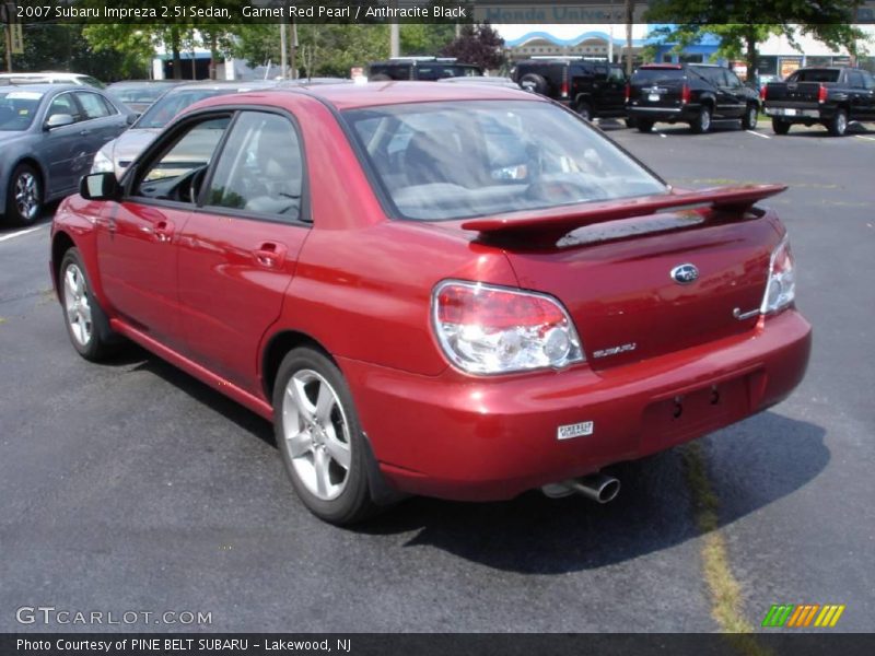 Garnet Red Pearl / Anthracite Black 2007 Subaru Impreza 2.5i Sedan