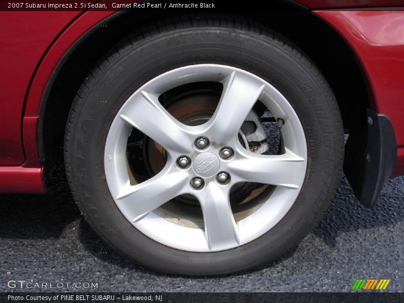 Garnet Red Pearl / Anthracite Black 2007 Subaru Impreza 2.5i Sedan