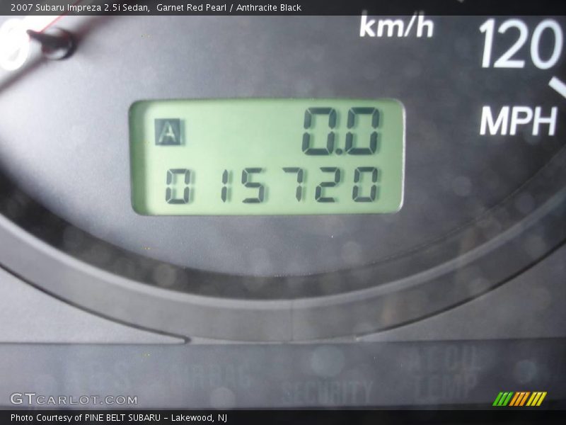 Garnet Red Pearl / Anthracite Black 2007 Subaru Impreza 2.5i Sedan
