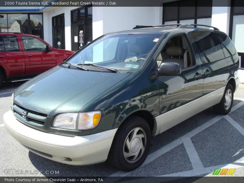 Woodland Pearl Green Metallic / Oak 2000 Toyota Sienna XLE