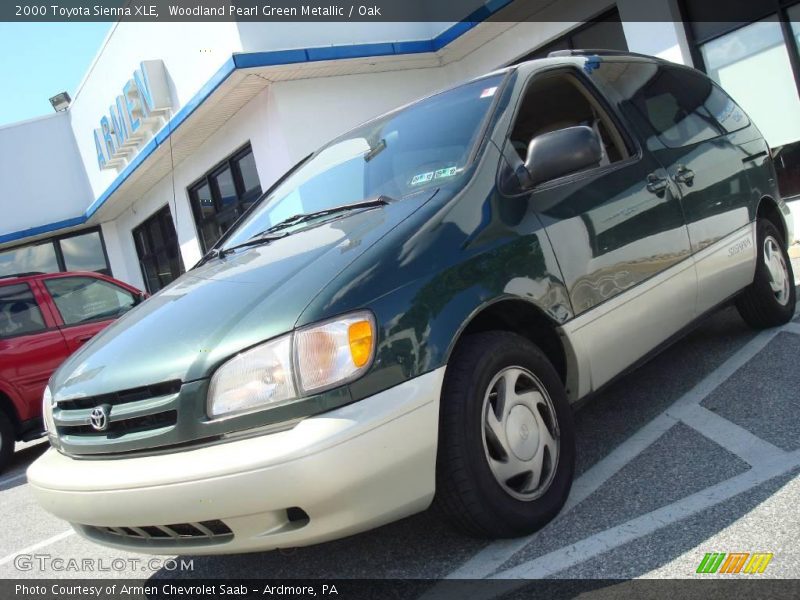 Woodland Pearl Green Metallic / Oak 2000 Toyota Sienna XLE