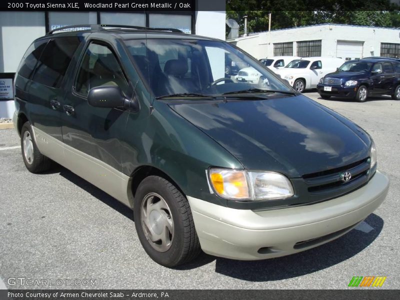 Woodland Pearl Green Metallic / Oak 2000 Toyota Sienna XLE
