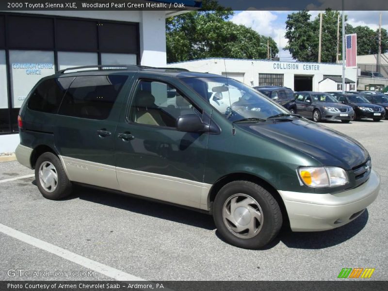 Woodland Pearl Green Metallic / Oak 2000 Toyota Sienna XLE