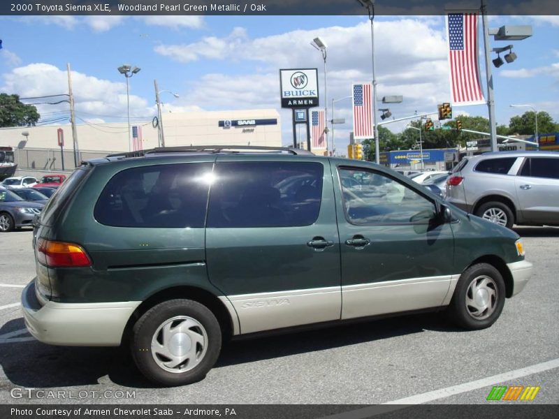 Woodland Pearl Green Metallic / Oak 2000 Toyota Sienna XLE