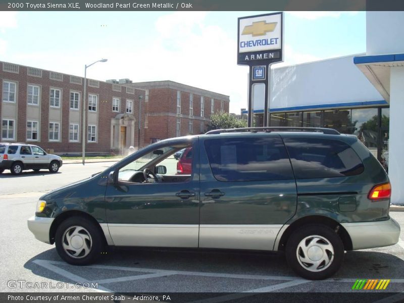 Woodland Pearl Green Metallic / Oak 2000 Toyota Sienna XLE
