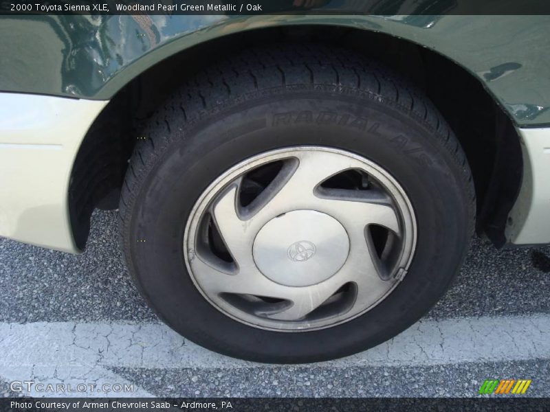 Woodland Pearl Green Metallic / Oak 2000 Toyota Sienna XLE