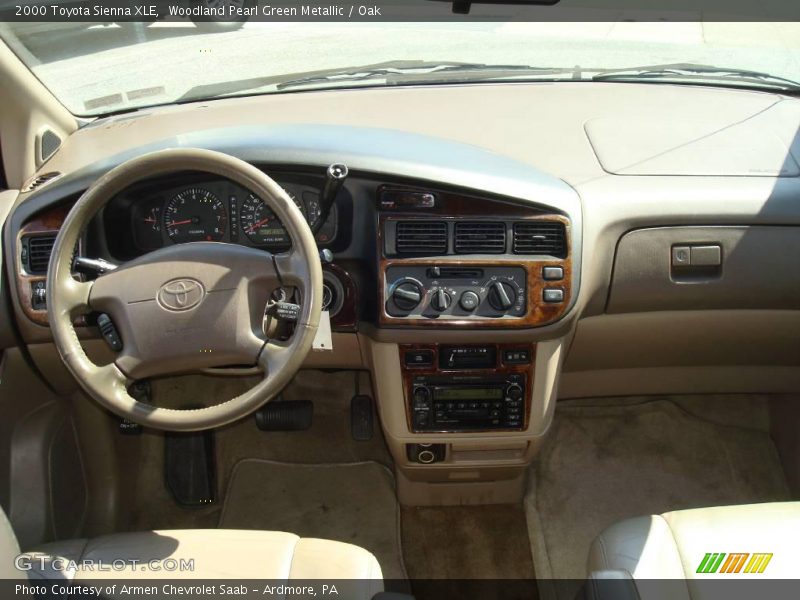 Woodland Pearl Green Metallic / Oak 2000 Toyota Sienna XLE