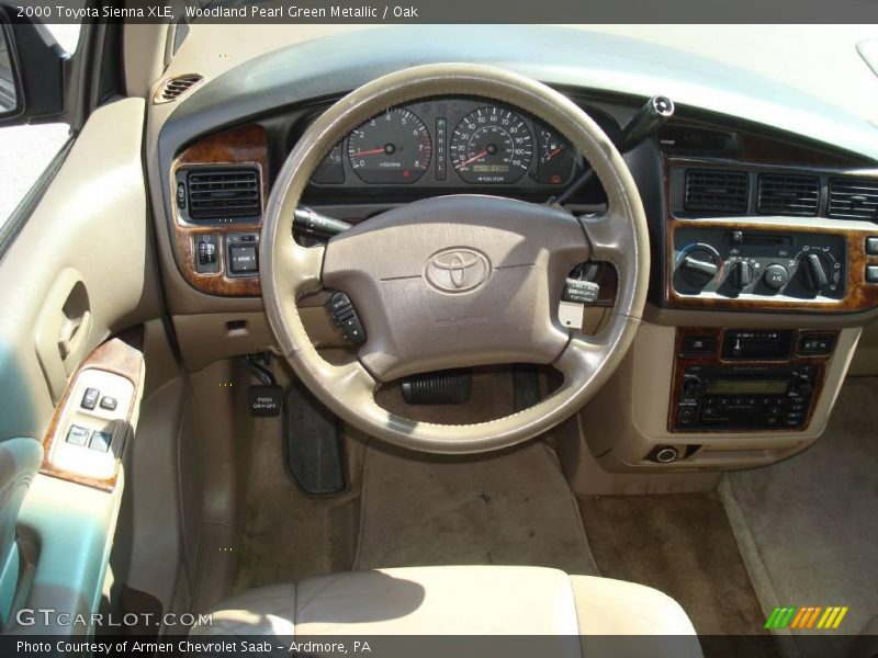 Woodland Pearl Green Metallic / Oak 2000 Toyota Sienna XLE