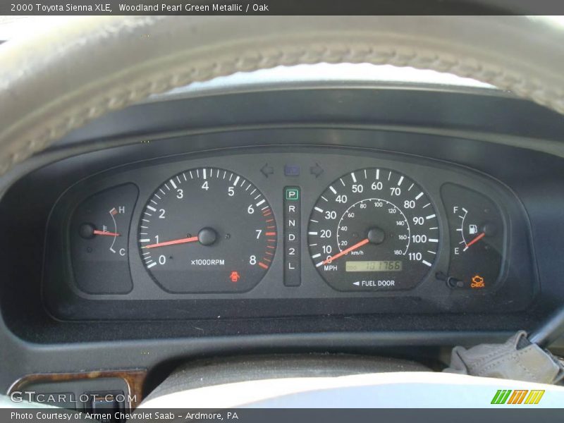 Woodland Pearl Green Metallic / Oak 2000 Toyota Sienna XLE