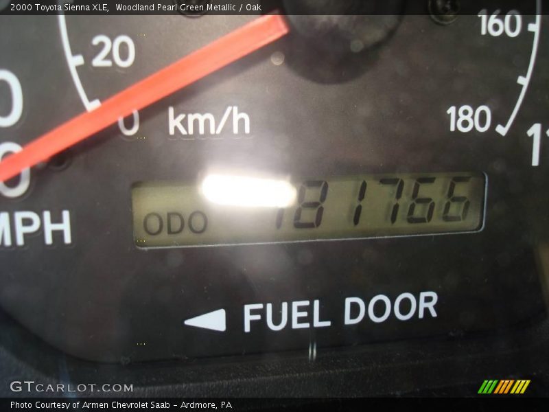 Woodland Pearl Green Metallic / Oak 2000 Toyota Sienna XLE