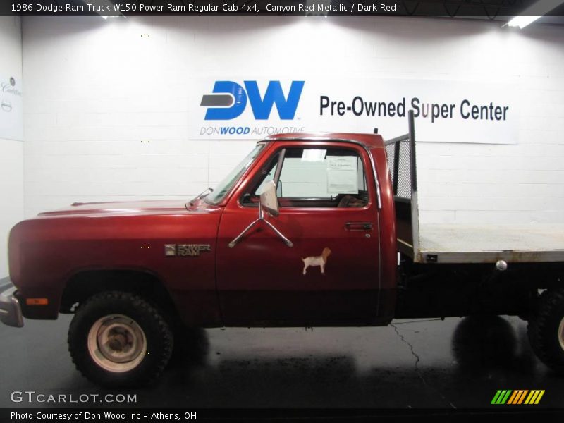 Canyon Red Metallic / Dark Red 1986 Dodge Ram Truck W150 Power Ram Regular Cab 4x4
