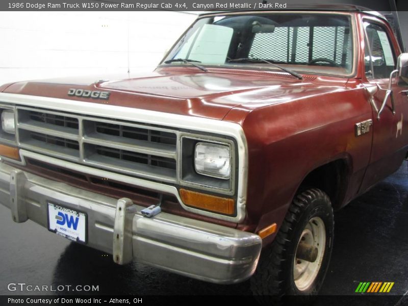 Canyon Red Metallic / Dark Red 1986 Dodge Ram Truck W150 Power Ram Regular Cab 4x4