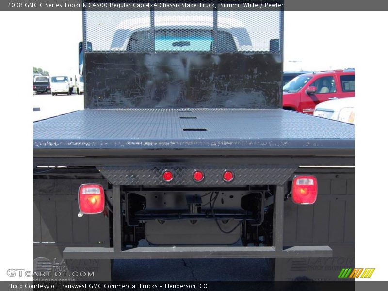 Summit White / Pewter 2008 GMC C Series Topkick C4500 Regular Cab 4x4 Chassis Stake Truck