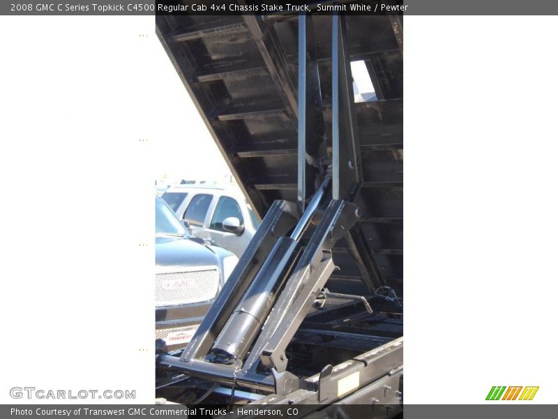 Summit White / Pewter 2008 GMC C Series Topkick C4500 Regular Cab 4x4 Chassis Stake Truck