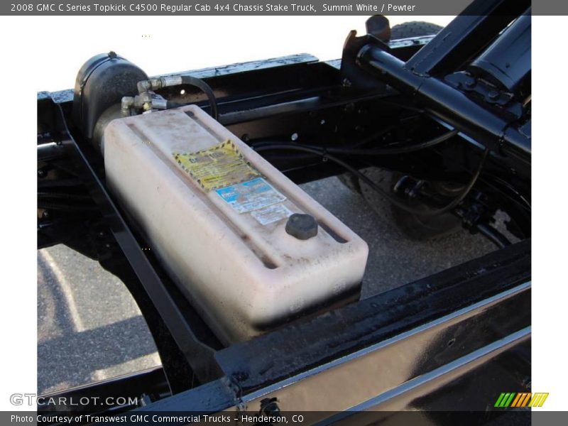 Summit White / Pewter 2008 GMC C Series Topkick C4500 Regular Cab 4x4 Chassis Stake Truck