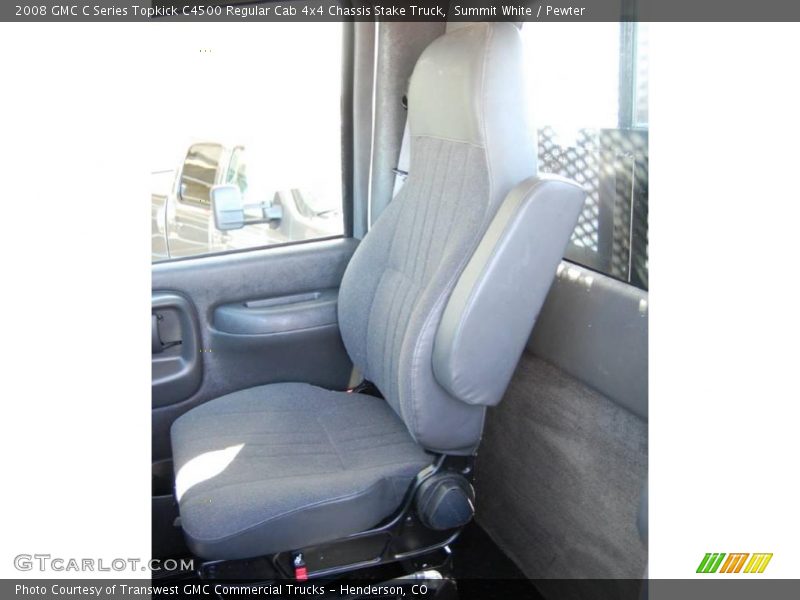 Summit White / Pewter 2008 GMC C Series Topkick C4500 Regular Cab 4x4 Chassis Stake Truck