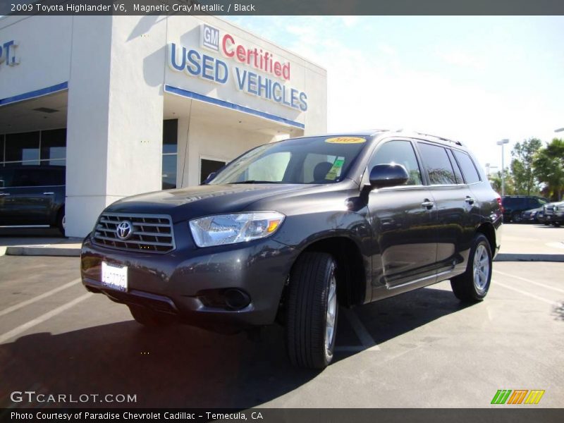 Magnetic Gray Metallic / Black 2009 Toyota Highlander V6