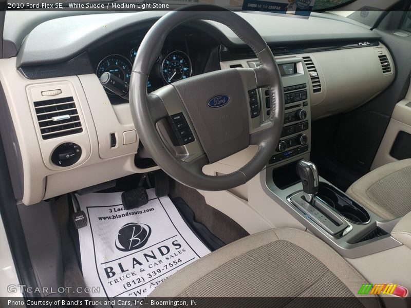 White Suede / Medium Light Stone 2010 Ford Flex SE