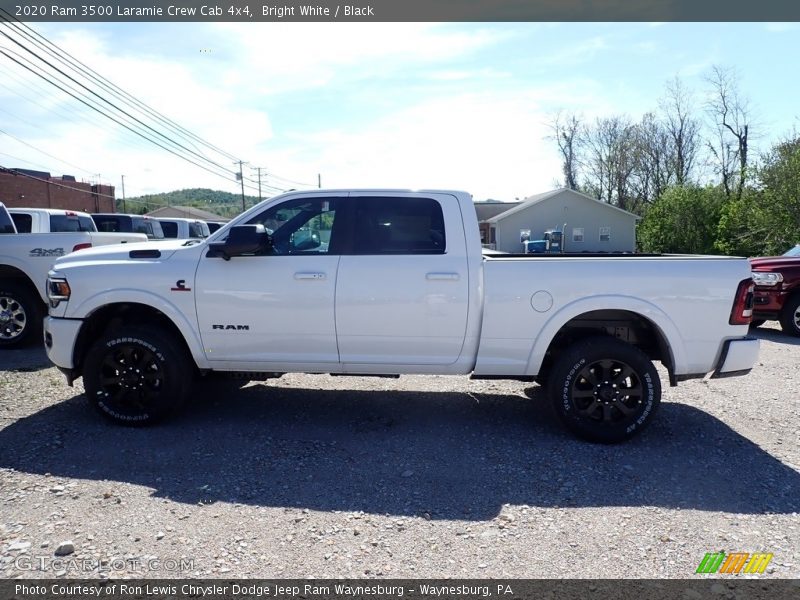 Bright White / Black 2020 Ram 3500 Laramie Crew Cab 4x4