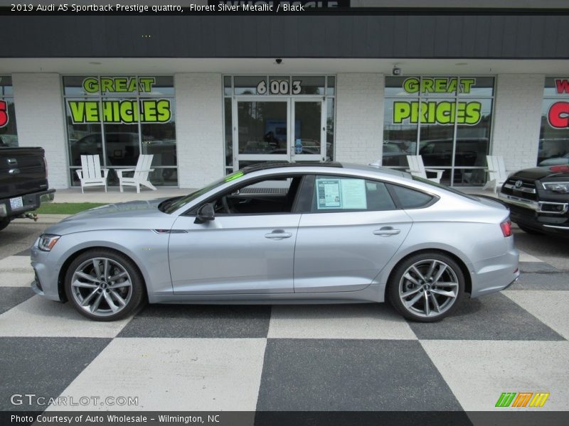 Florett Silver Metallic / Black 2019 Audi A5 Sportback Prestige quattro