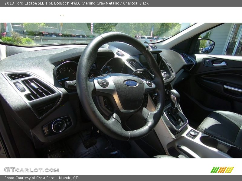 Sterling Gray Metallic / Charcoal Black 2013 Ford Escape SEL 1.6L EcoBoost 4WD