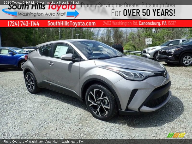 Silver Knockout Metallic / Black 2020 Toyota C-HR LE