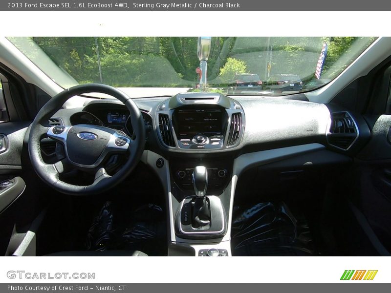 Sterling Gray Metallic / Charcoal Black 2013 Ford Escape SEL 1.6L EcoBoost 4WD